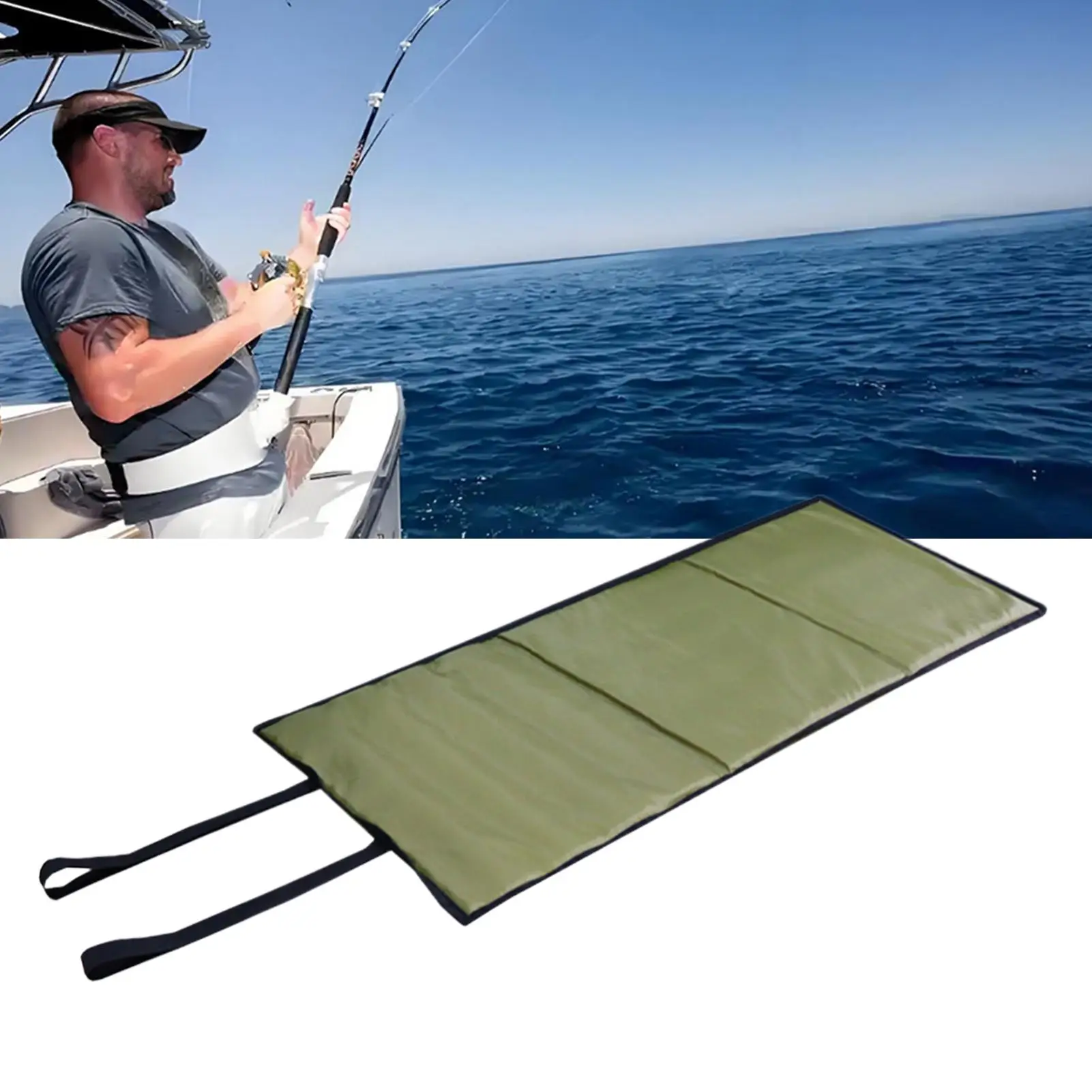 Fishing Unhooking Pad Waterproof Foldable Sponge Cushion Fishing Cradle Mat Angling Pad For Angler Beginner Father Boyfriend