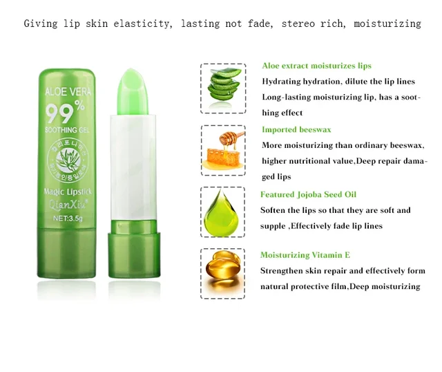 Color changing Aloe Vera Jelly Lipstick