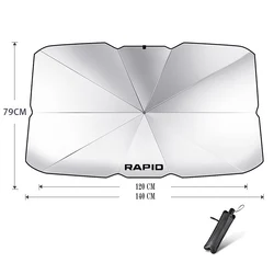 Car Sunshade Umbrella for Auto Front Windshield Protection (For Rapid)