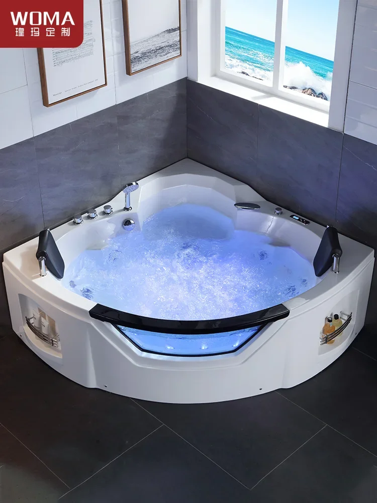 Bathroom Double tub Family adult couple Triangle fan-heated thermostatic Jacuzzi 3
