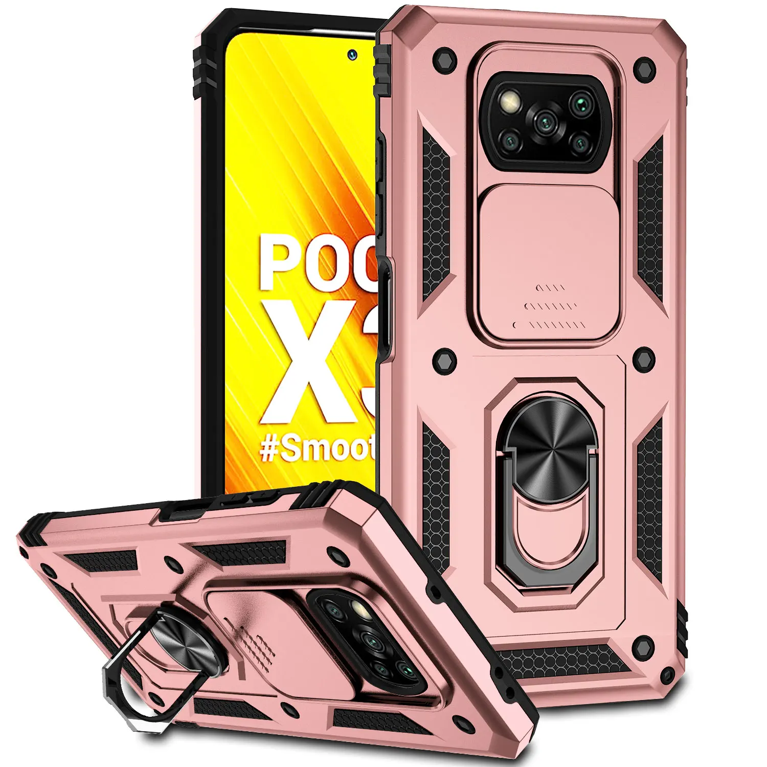 Funda Uso Rudo Con Anillo Para xiaomi Poco X3 / Poco X3 Pro