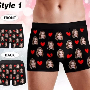 맞춤형 얼굴 속옷, 남자 친구 선물, 사진 기념일 생일 선물
