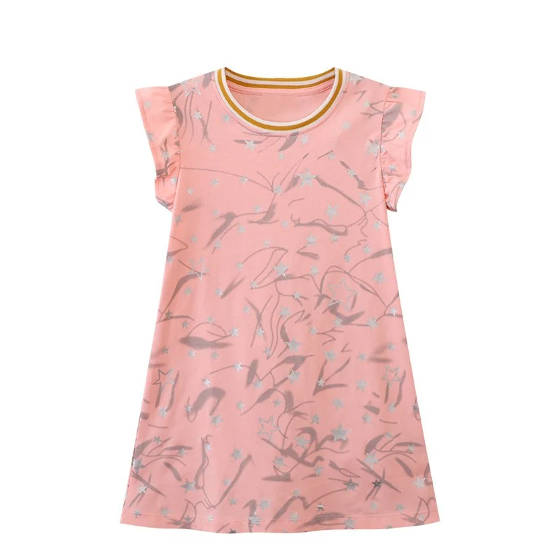 Jumping Meters 2-8T Hearts Print Girls Dresses Summer Sleeveless Princess Baby Party Dress Clothing Kids Costume Cartoon Frocks girls dress princess costume kids clothes