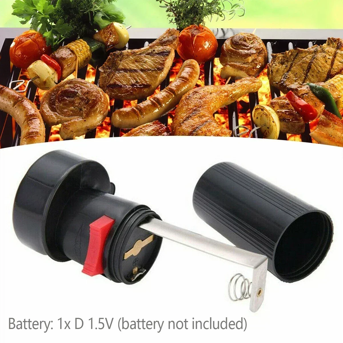 BBQ Rotator Motor Rotary Fork Set Electric BBQ Rotisserie Grill Rod 1.5V D Size Barbecue Rotisserie Rotator Motor barbecue skewers barbecue tools