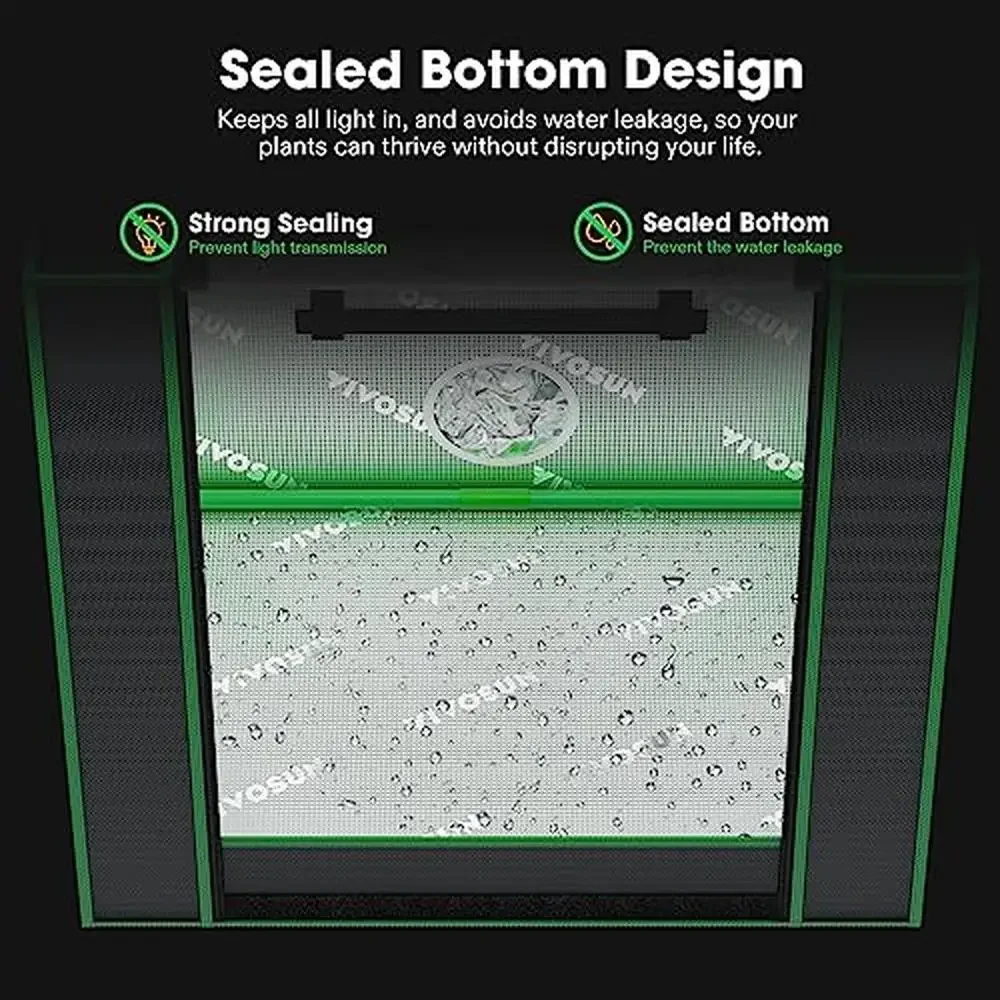Grow Tent 7 Day Programmable Timer with Dual Outlet and Lightproof Design Easy Assembly Durable Structure Customizable Timer LCD