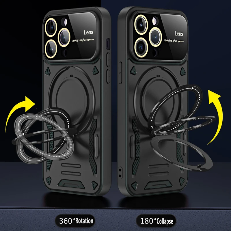 Bananq Magnetic Ring Stand Case For Motorola G84 G60 G53 G32 G22 4G G14 G13 E22 E22i E20 E13 Wireless Charging Phone_voghion.com