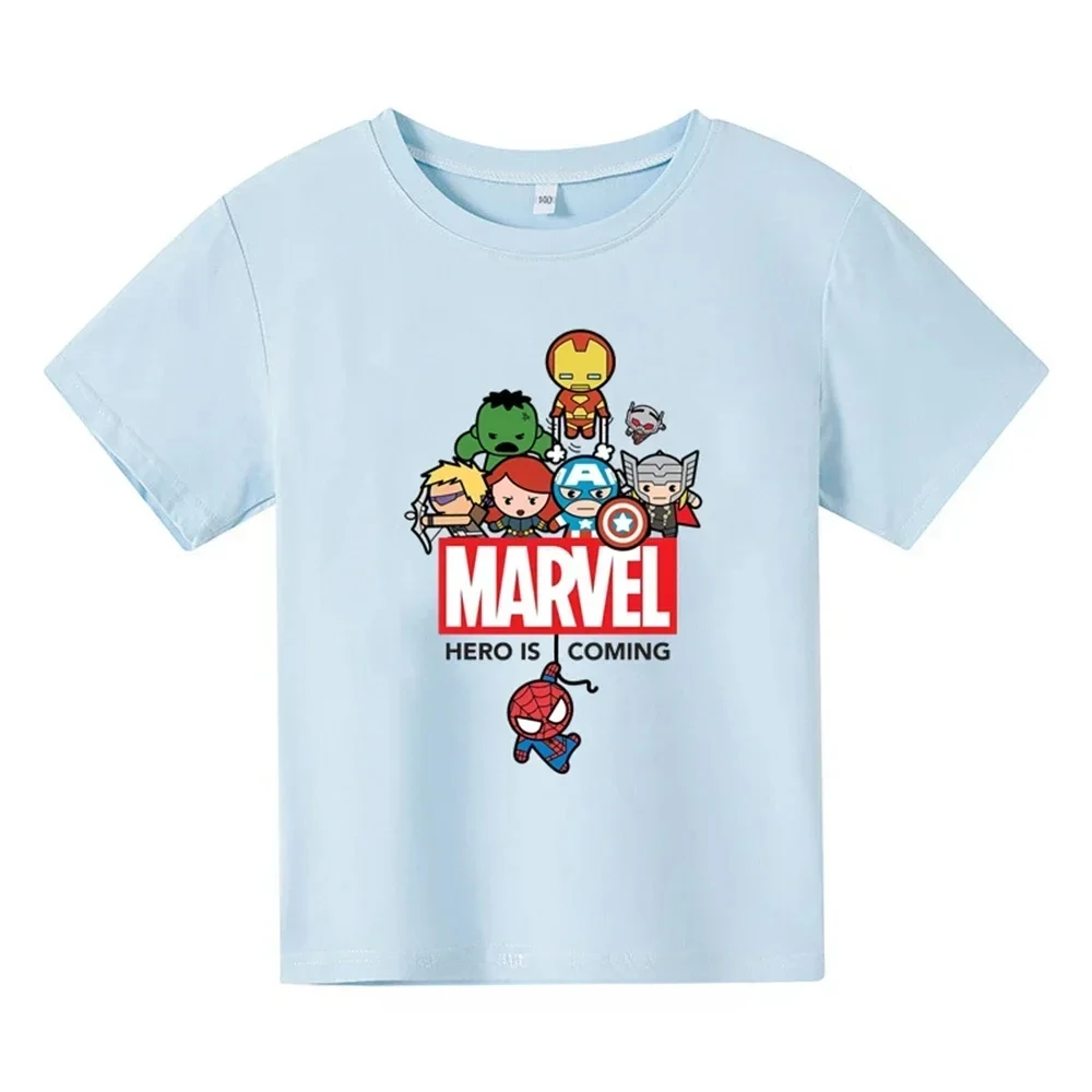 thumbnail image 1 of Camiseta estampada de dibujos animados de Spider Man para niños y niñas de 3 a 14 años, camiseta informal de verano de manga corta para niños, 1 of 5