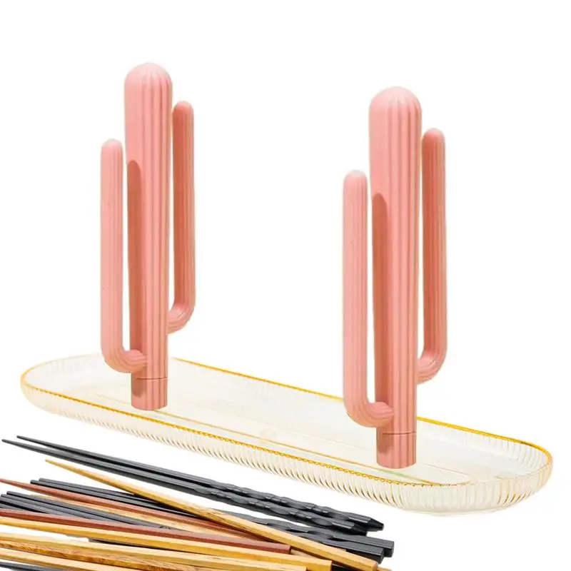 

Chopsticks Storage Rack Chopsticks Holder Drain Racks Cactus Shape Design Kitchen Tool Utensil Drying Rack For Home Kitchen