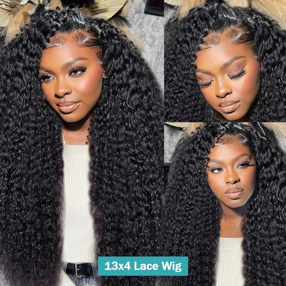 

13x4 Transparent Lace Wigs Curly Lace Frontal Wigs Peruvian Human Hair Wigs Pre Plucked Lace Wigs