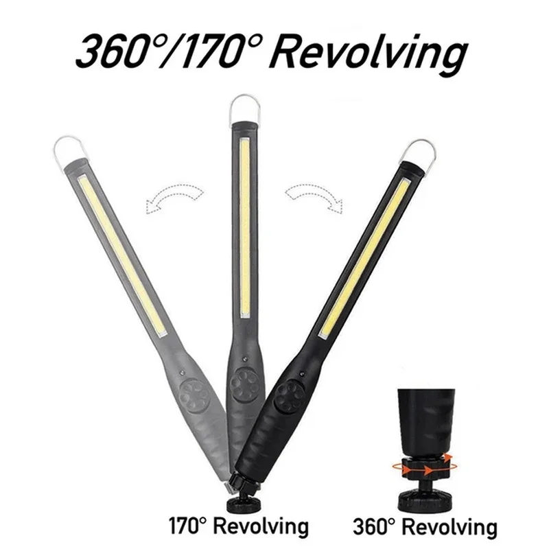Portable Work Lights COB Cordless Magnetic LED Work Lamp Inspection Lights For Car Repair Home Garage Emergency