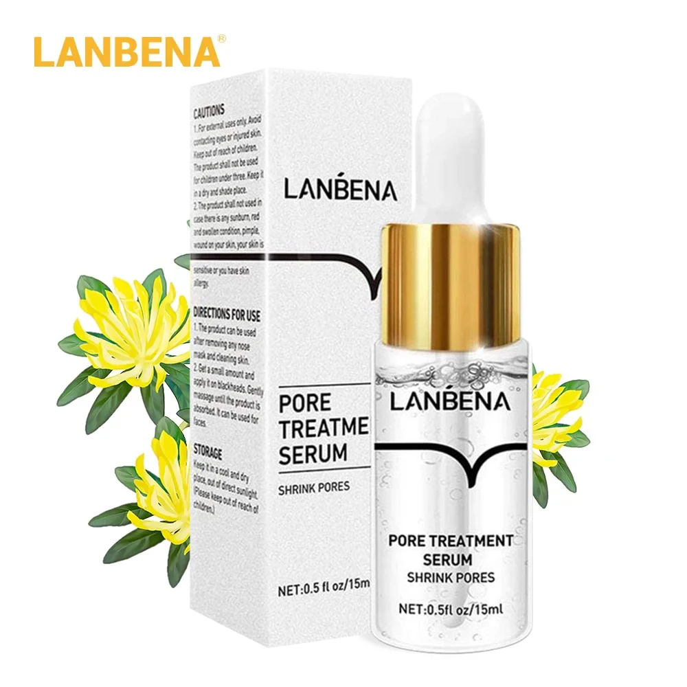 LANBENA Pore reatment Essence Shrink Pores Acne Treatment Remover Nose Blackhead Skin Firming Moisturizing Face Serum Skin Care images - 6