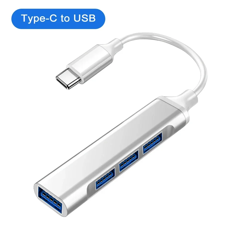 Multifunctional Car USB Hub Charger with Type C Cable