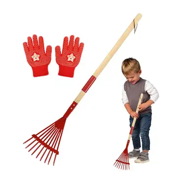 Kids Garden Rake Kit with Detachable Handle 1