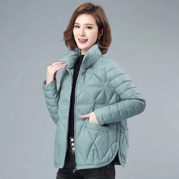 Women's Loose Casual Winter Padded Coat, Lightweight, Short Down, Cotton Jacket, Female, New Fashion, Large Size, Autumn, 2024