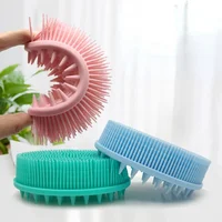 Soft Silicone Brush Wash Bath Shower Exfoliating Skin Fit For Baby Adult Bath Brush Shampoo Head Massage Brush Siliconebrush 2