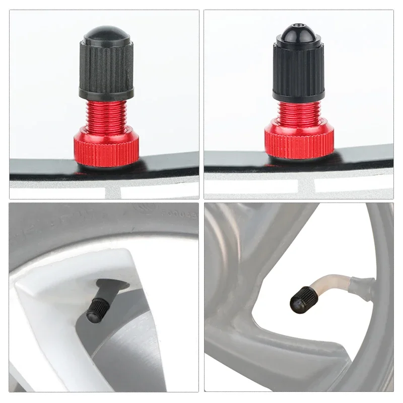 Valve Caps AV FV Threaded Caps for Schrader Presta Nozzles of Auto Cars Bicycle Motorcycles Scooters Valves Plastic Lid Optional Seal Ring