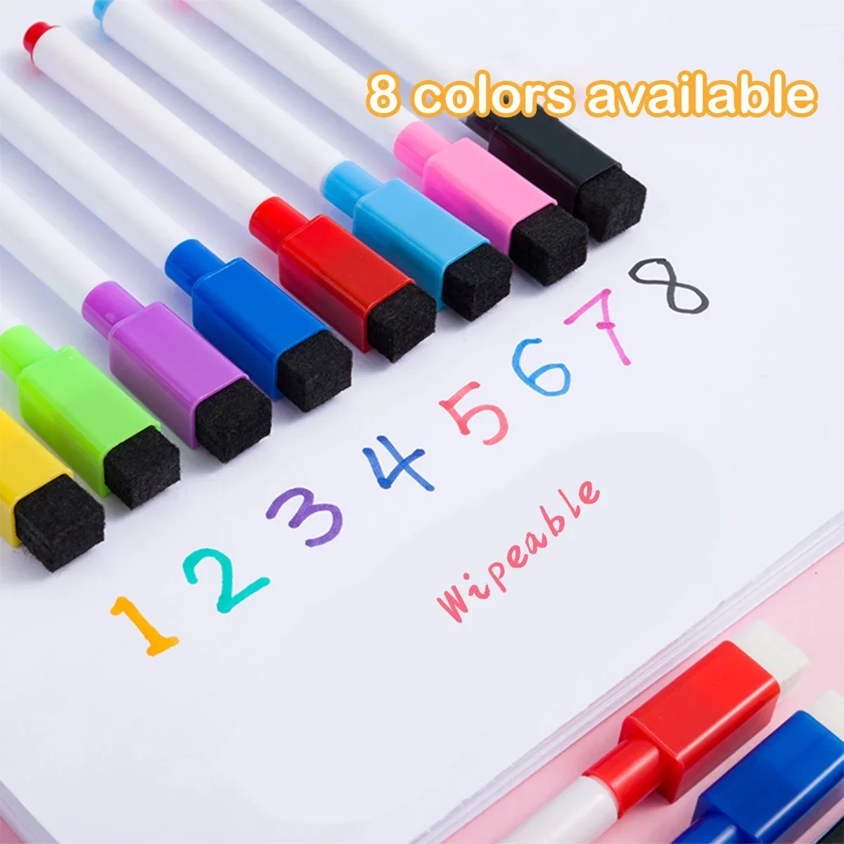 Marker Pens Magnetic Erasable Whiteboard Pen Color Options Blackboard Note Numbering Stationery Office Teaching For Classroom Use