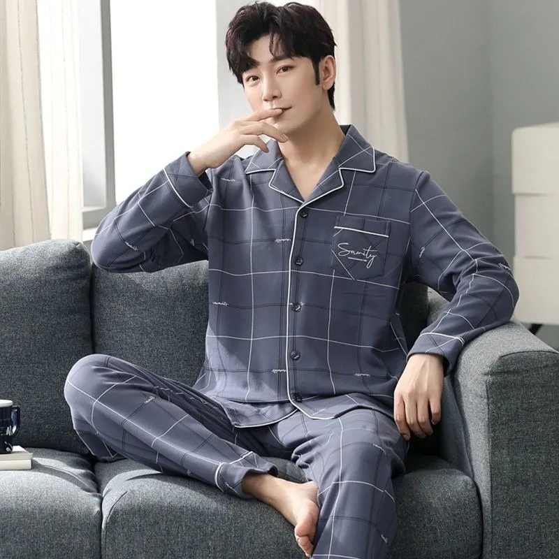 Pajamas Cardigan Sleepwear Loungewear Homewear For Men pajama sets