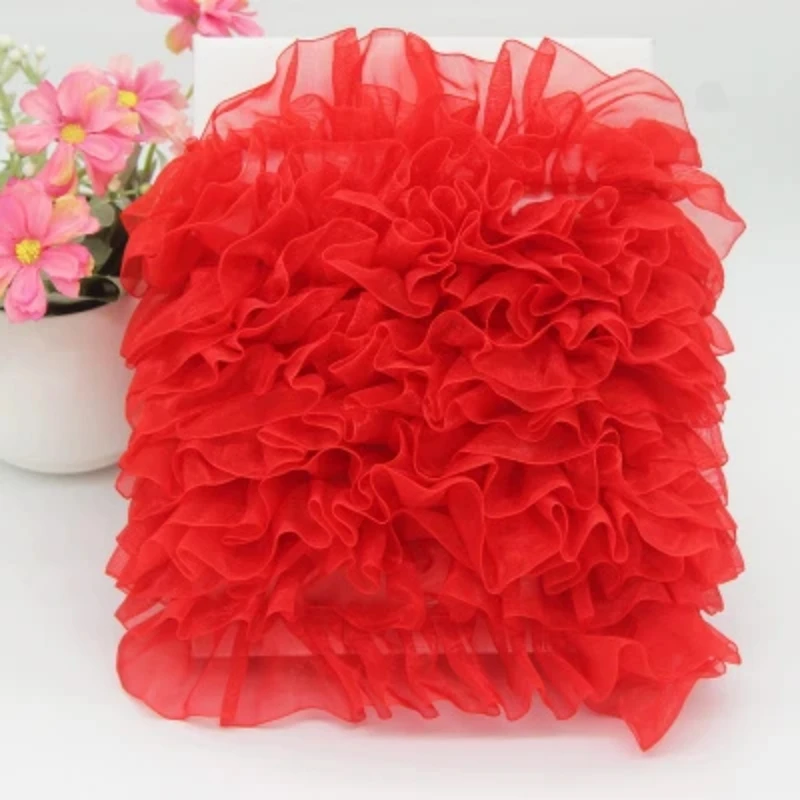 Lace Ribbon Lace Sewing Supplies Lace Sewing Accessories Lace Accessories Lace Garment Accessories Lace Decoration Soft 4CM Wide Pleated Tulle Fine Lace Ribbon Ruffle Trim Collar Applique DIY Crafts Dress Clothes Skirt Pet Bib Sewing Fabric