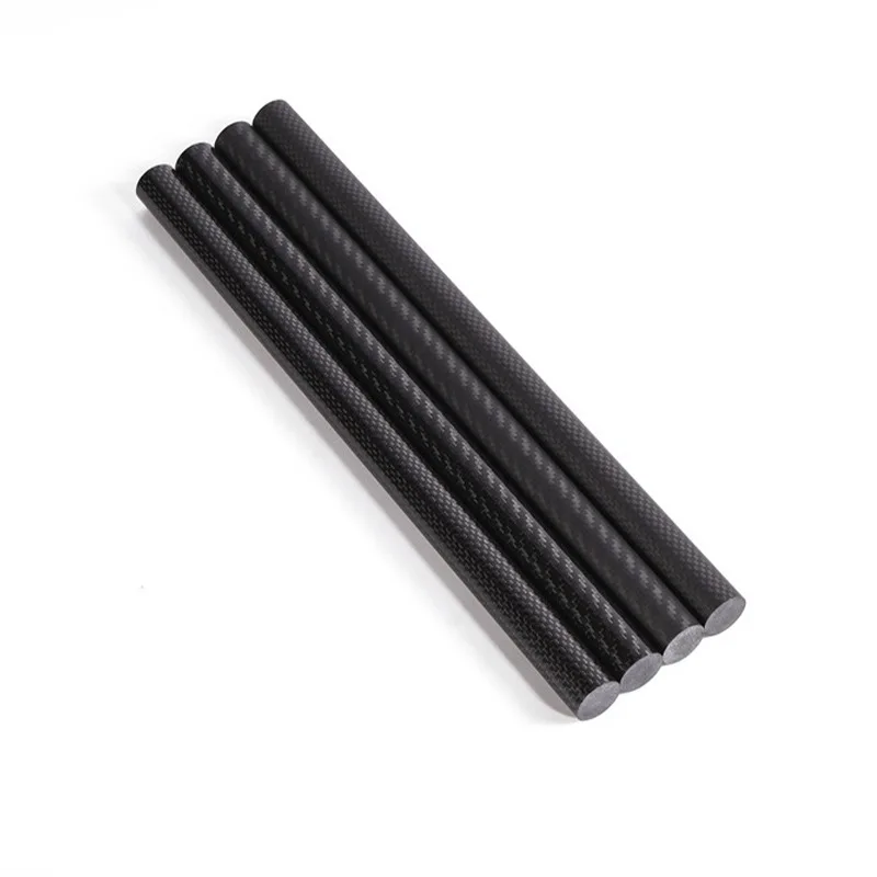 500mm 길이 3K 탄소 섬유 막대 OD4-15mm 솔리드 순수 카본 무광택 표면 카본 막대 (드론, 영화 카메라 및 모델 DIY용)
