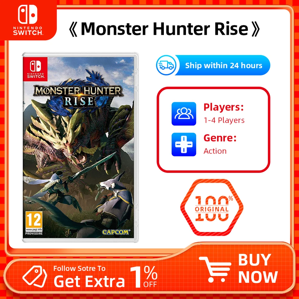 Monster Hunter Rise - Nintendo Switch Game Deals Physical Game