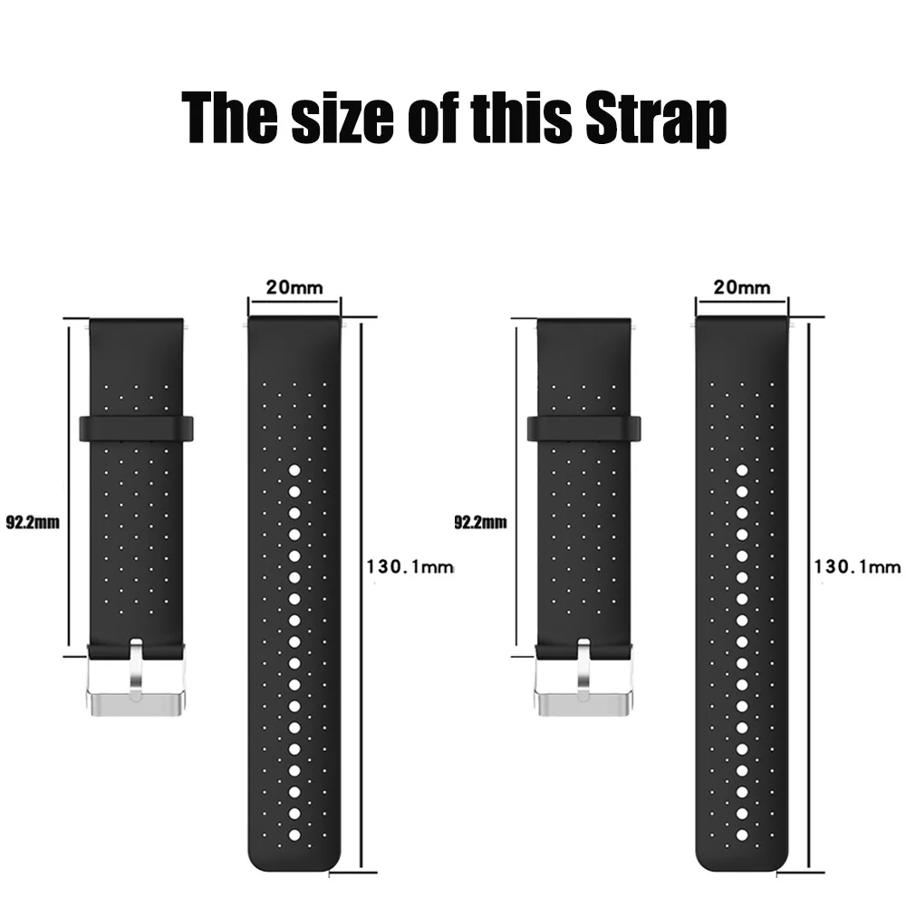 Silicone Smartwatch Band – Versatile 20mm/22mm Sports Strap