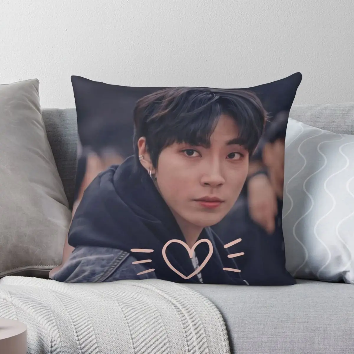 

Han Seojun True Beauty Hwang In-youp Square Pillowcase Polyester Linen Velvet Decor Throw Pillow Case Sofa Seater Cushion Cover