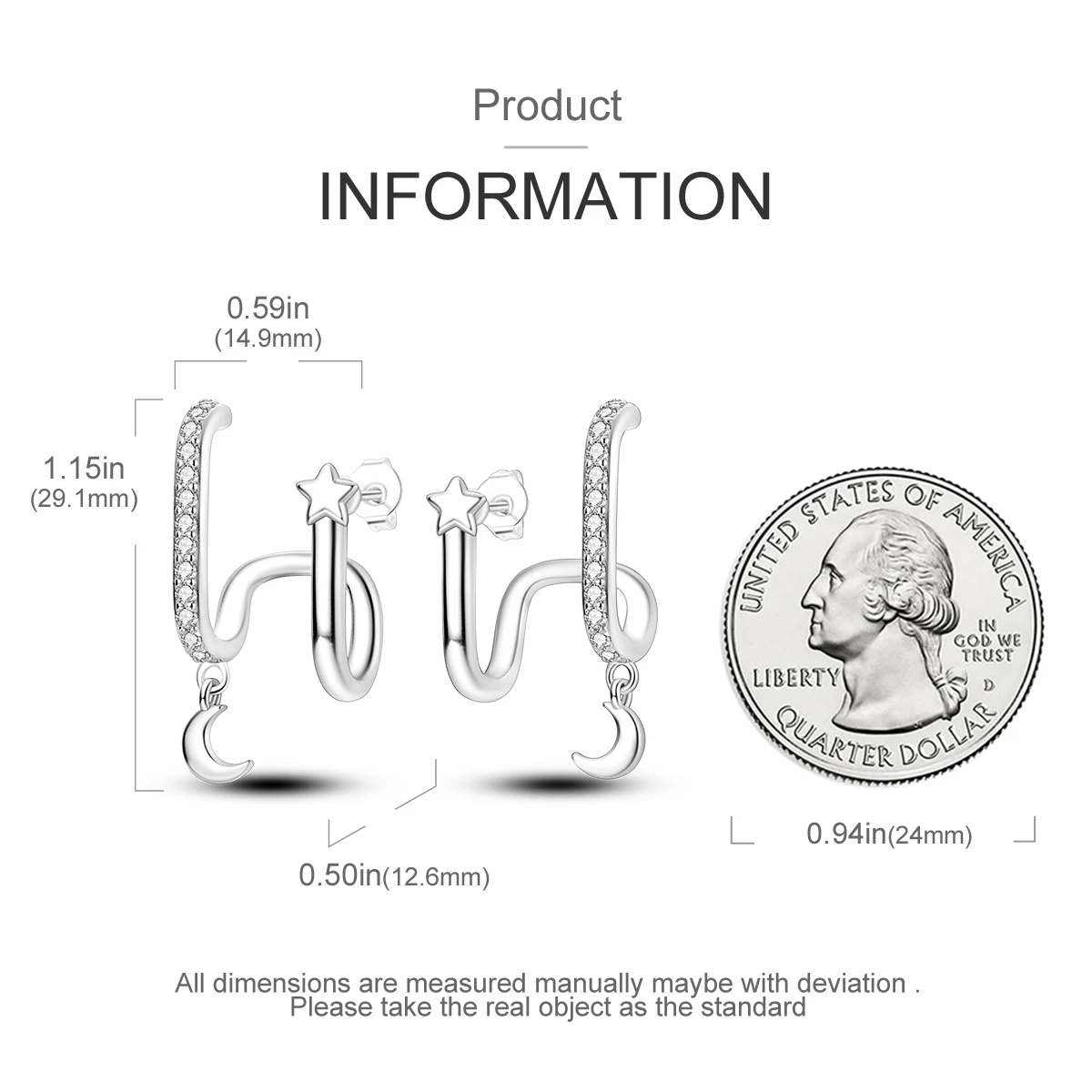 Orstarry S925 Sterling Silber Achteckige Quaste Ohrringe Vielseitige Creolen Für Frauen Schmuck Original Geburtstag Party Geschenke – Detail 14