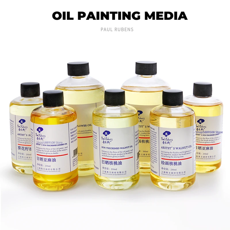 Rubens Oil Painting Turpentine Oil Blending Liquid 500ML Large-capacity  Orange Peel Oil White Essential Oil Art Pigment Thinner