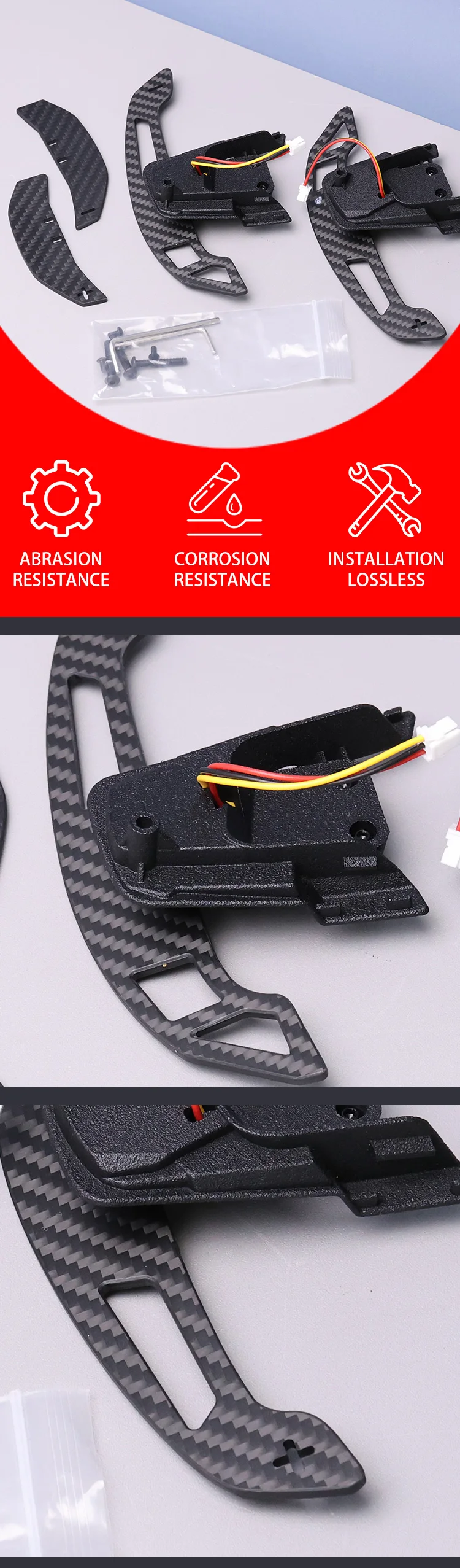 Steering Wheel Shift Paddles Suitable For Golf 7, 7.5R, GTI, MK7 Using Magnetic