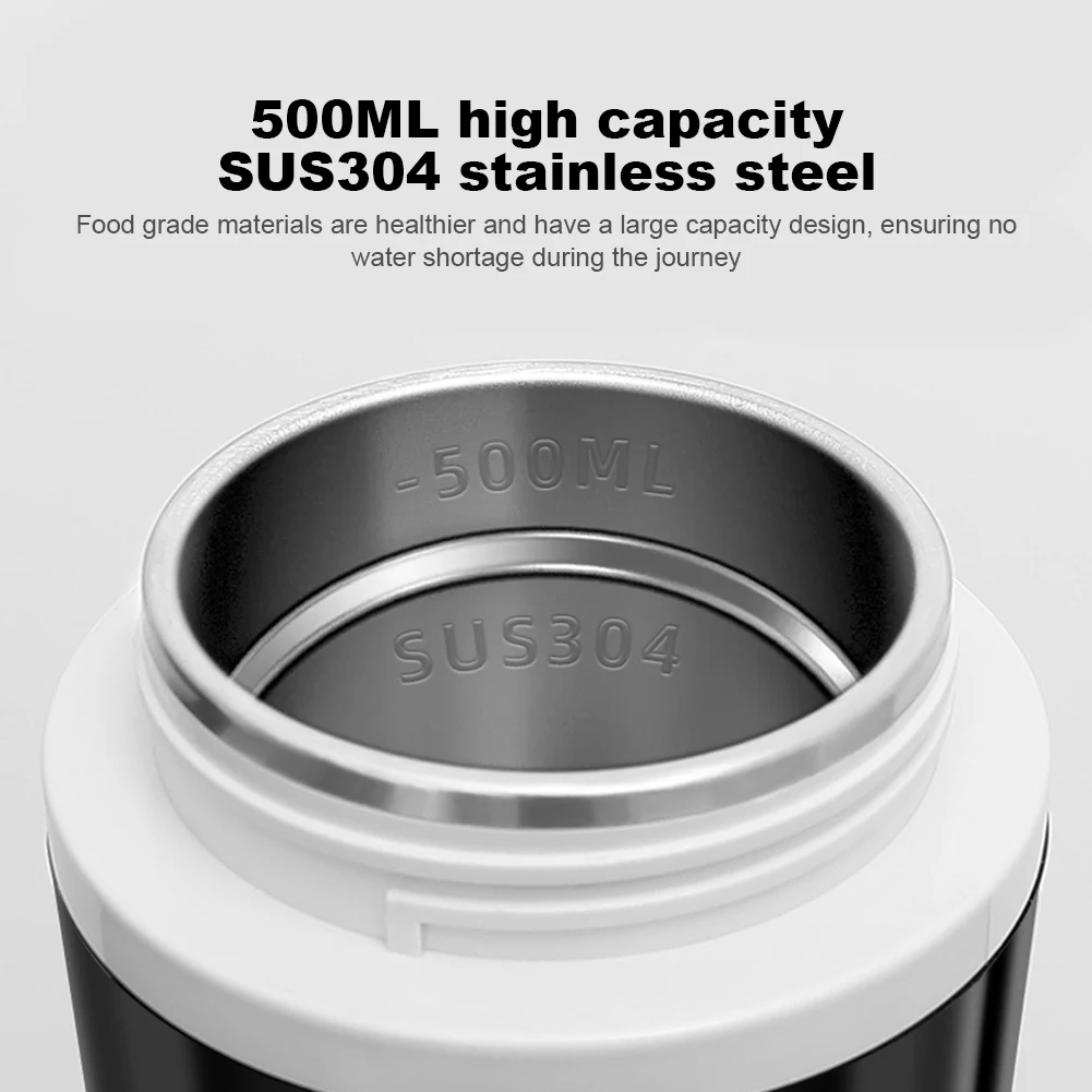12V/24V 자동차 가열 컵 디지털 LCD 디스플레이 전기 주전자 스마트 온도 조절 휴대용 자동차 가열 컵 500ML 컵