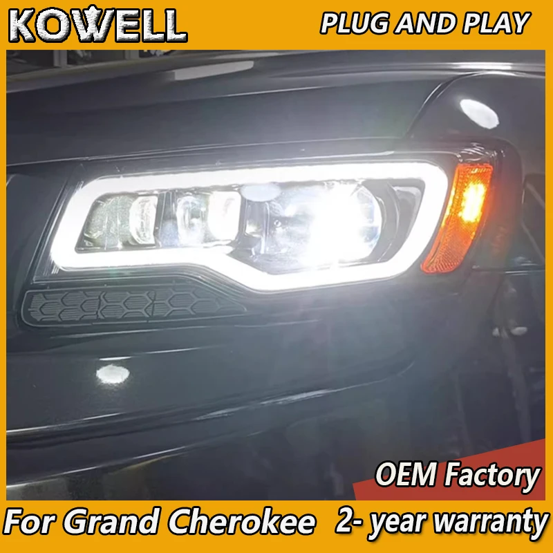

Car Styling for Jeep Grand Cherokee Headlights 2014-2021 Grand Cherokee Head Light DRL Turn Signal High Beam Projector Lens