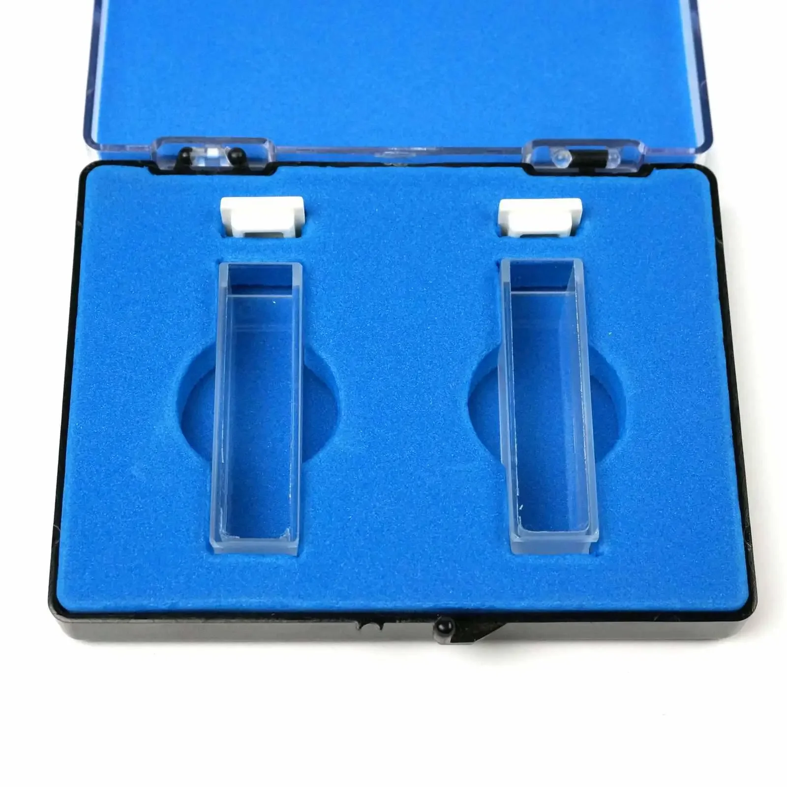 Quartz Cuvette Cell 2Pcs 10mm Path Length JGS1 With Lid For Spectrophotometers