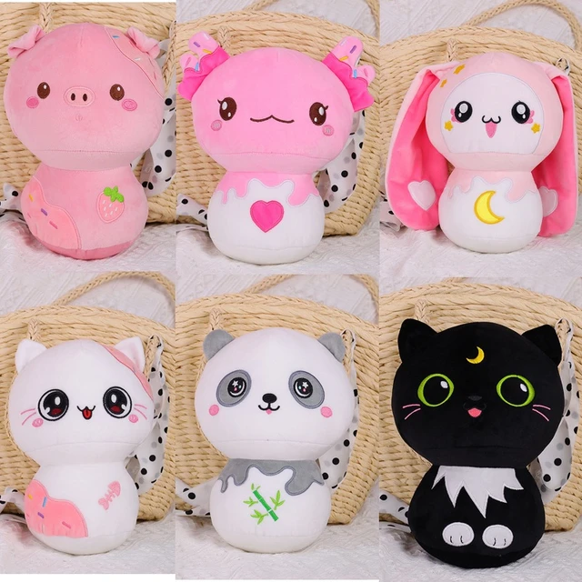 2023 New 20cm Cute Mushroom Pillow Kawaii Plush Toy Stuffed Animals  Plushies Cat Axolotl Rabbit Panda Cat Pig Plush Pillow Gifts - AliExpress