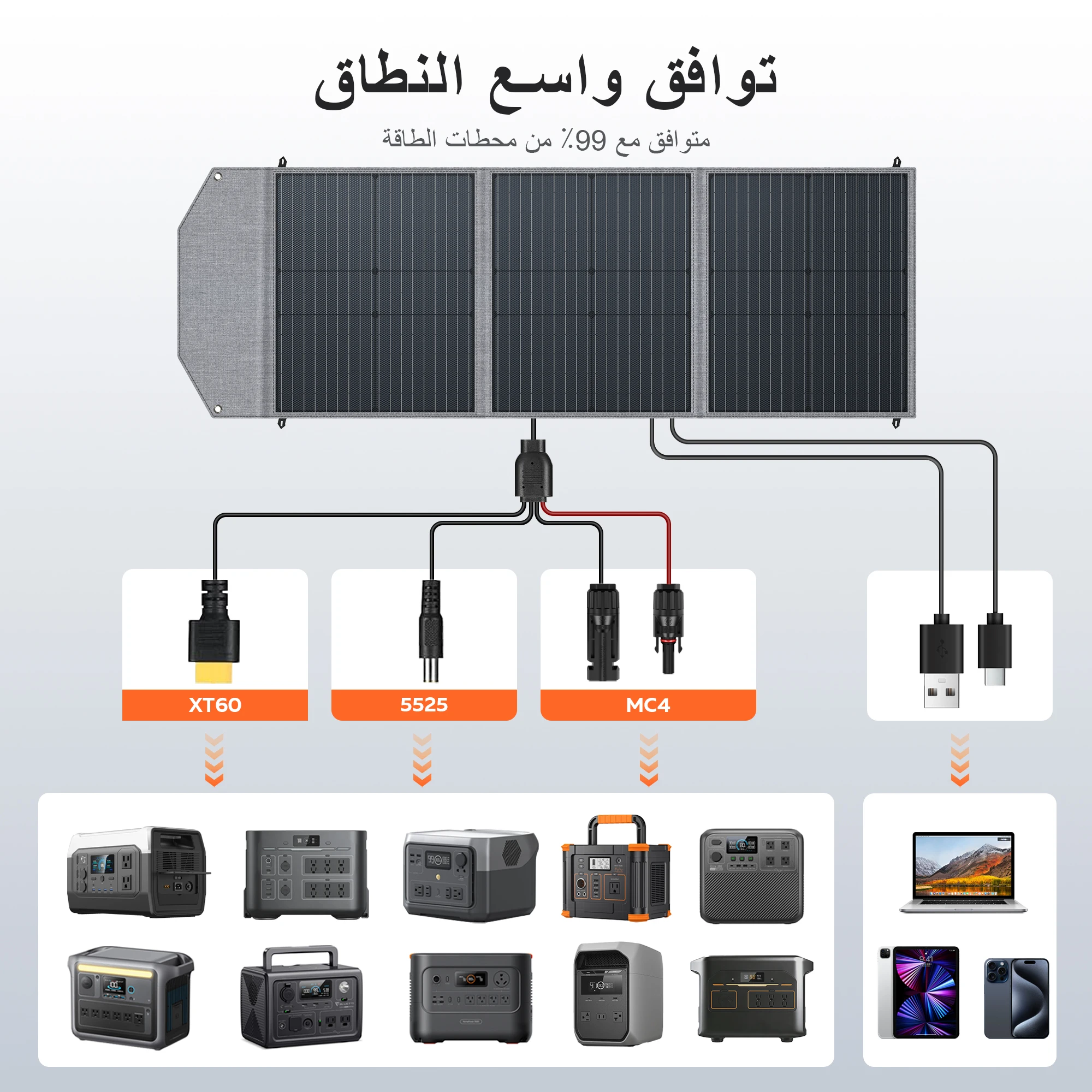 محطة طاقة CTOLITY AP400 بقدرة 500 واط وسعة 345 واط/ساعة للتخييم، مصدر طاقة خارج الشبكة، لوحة شمسية 100 واط، شاحن محمول، بطارية LiFePo4