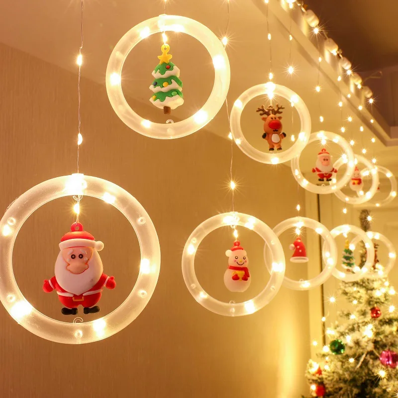

Holiday Indoor Decorative Light Led Curtain Light String Fairy Garland New Year Lamp Christmas Decoration for Home Bedroom Decor