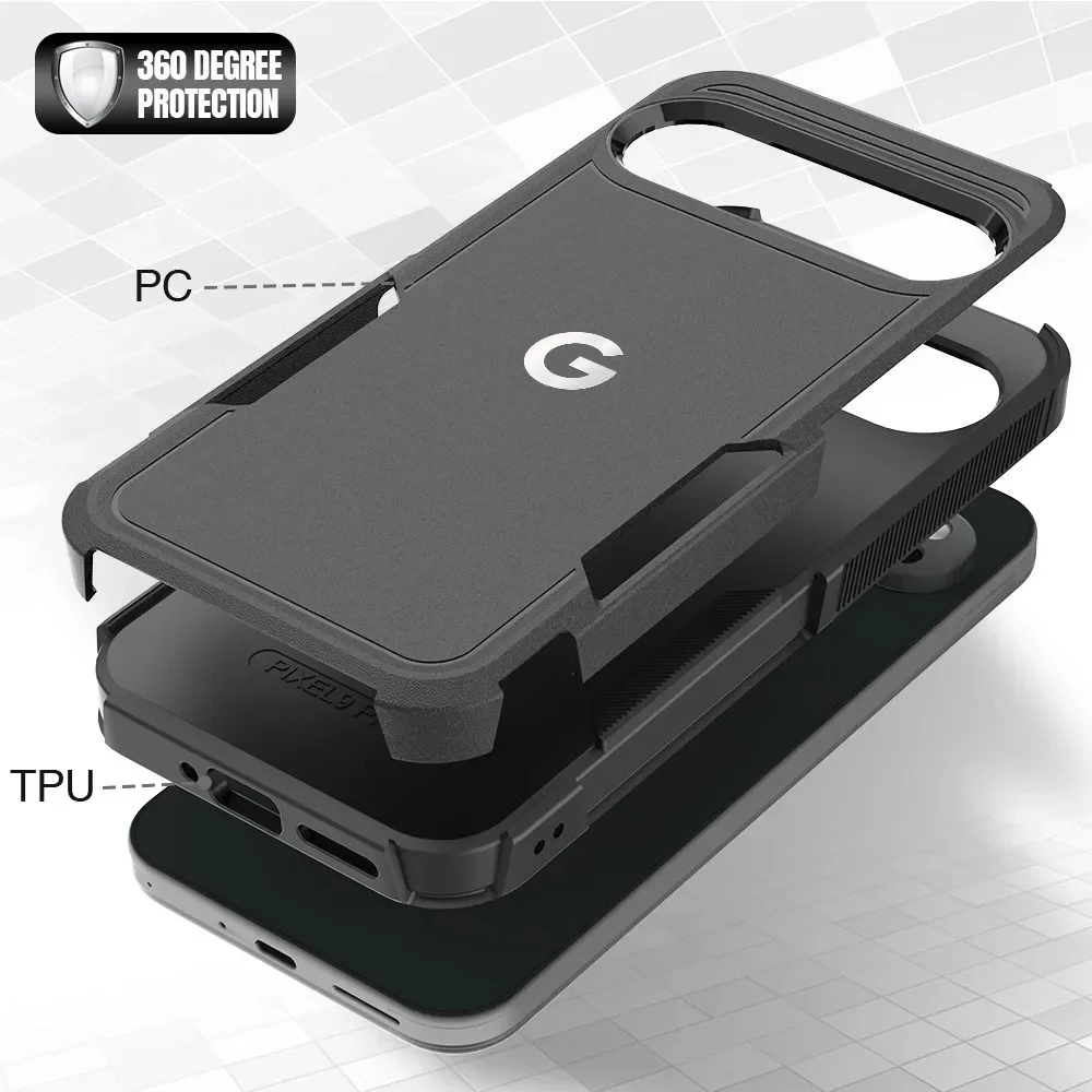Rugged Military-Grade Armor Phone Case – 2-in-1 Shockproof Protection Cover