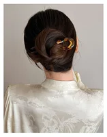 U-Shaped Hair Fork Fashion Tortoiseshell Acetate Hairpin Geometric Design Headwear Hair Sticks Women Girls - Image 5