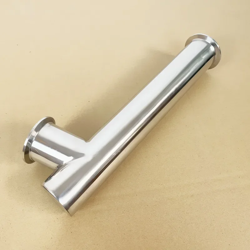 2" Ferrule64mm Tri clamp Inclined spool with one closed end H-320mm Stainless Steel 304 T-type Bend Pipe For Home Brewing