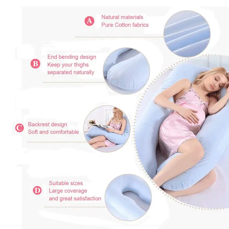 140x80cm Pregnancy Pillow Cases Waist Pillow Nursing Cushion Cover