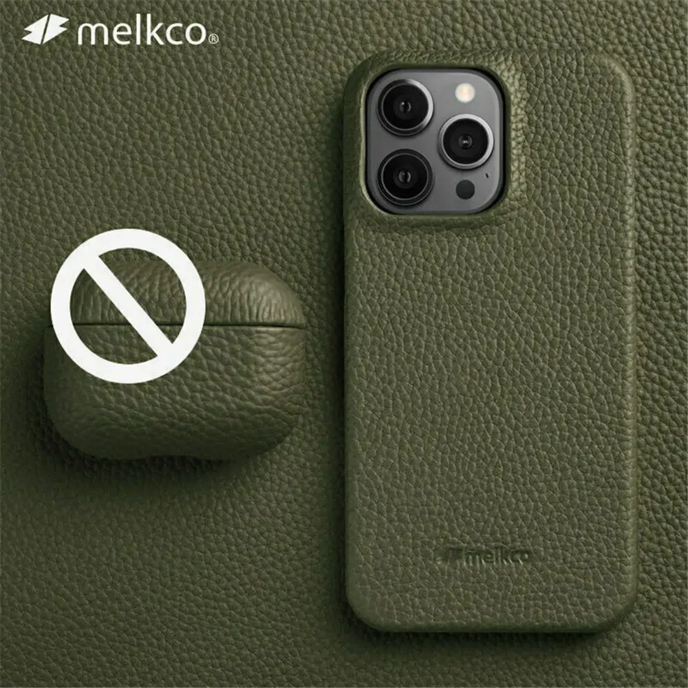

Original Melkco Genuine Leather Case for iPhone 15 Pro Max 14 13 12 Retro Business Back Cover