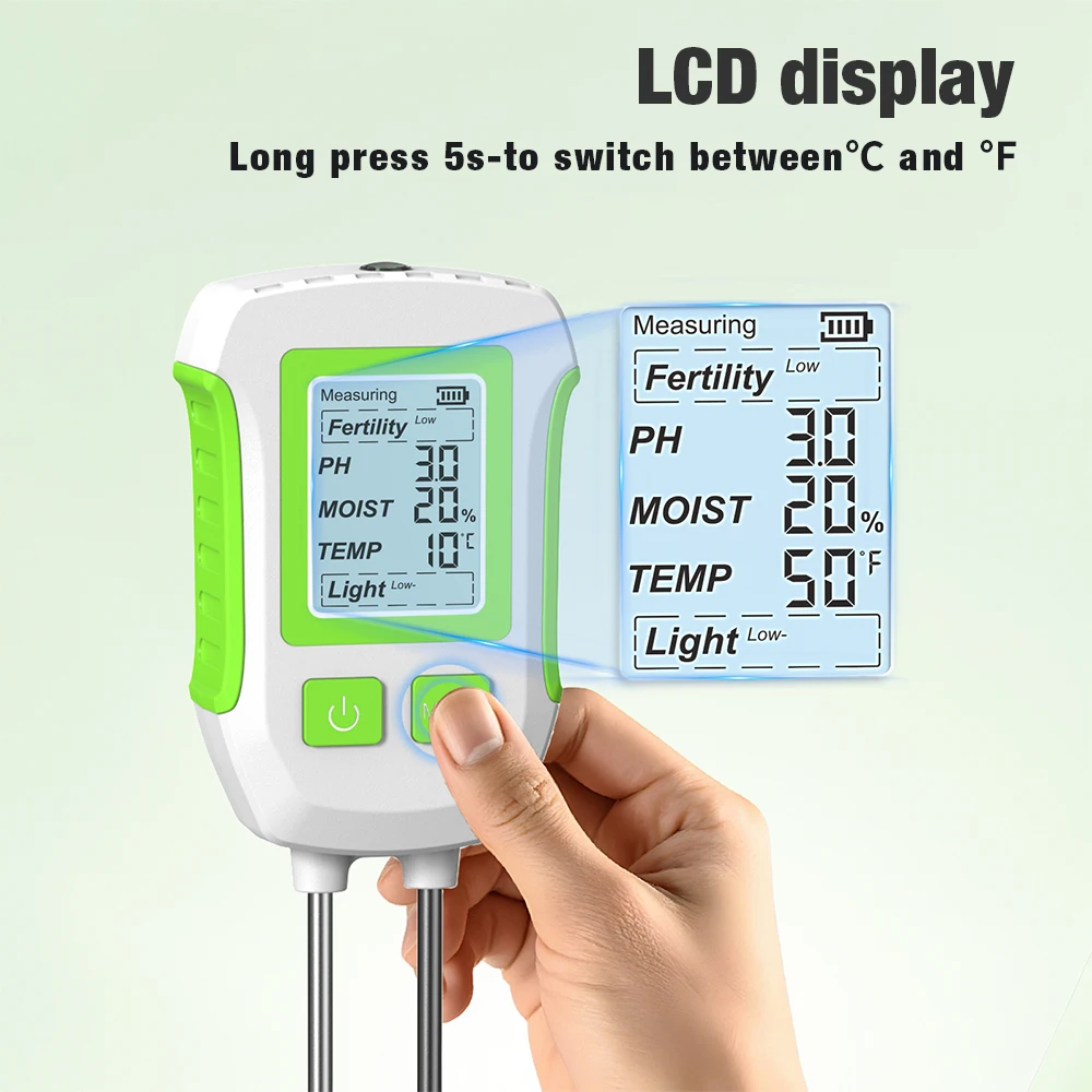 Soil Detector LCD Backlight for Greenhouse Garden