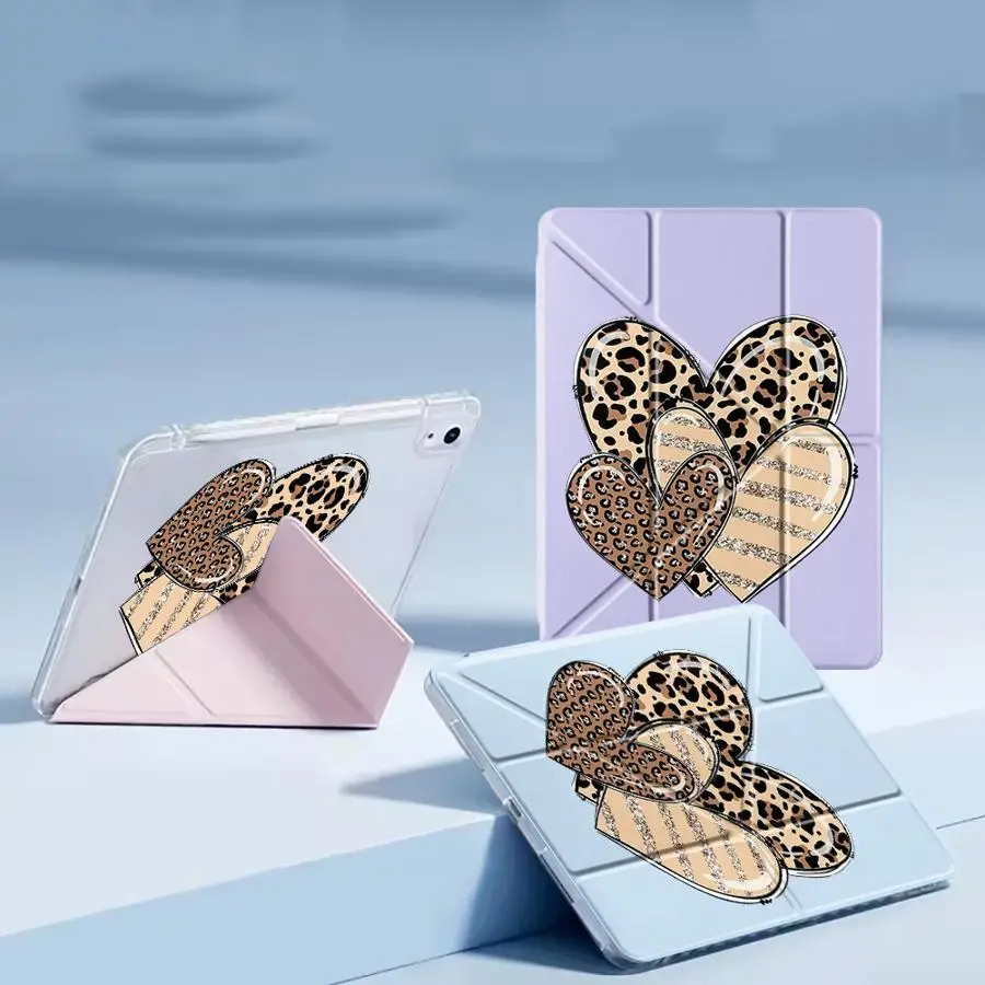 Y-Fold Hearts Tablet Case with Adjustable Holder