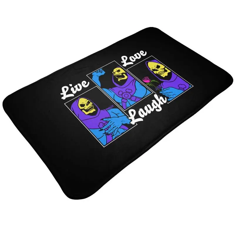 Live Laugh Love Monster Skeletor Mat Rug Carpet Home Modern Mat Floor Super Soft Bath Floor Mat