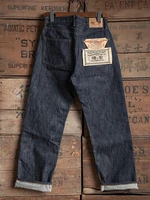 Rugged Bronson 1955 Model Raw Denim Waist Overalls 55801XX Selvedge Jeans Men 55501 1