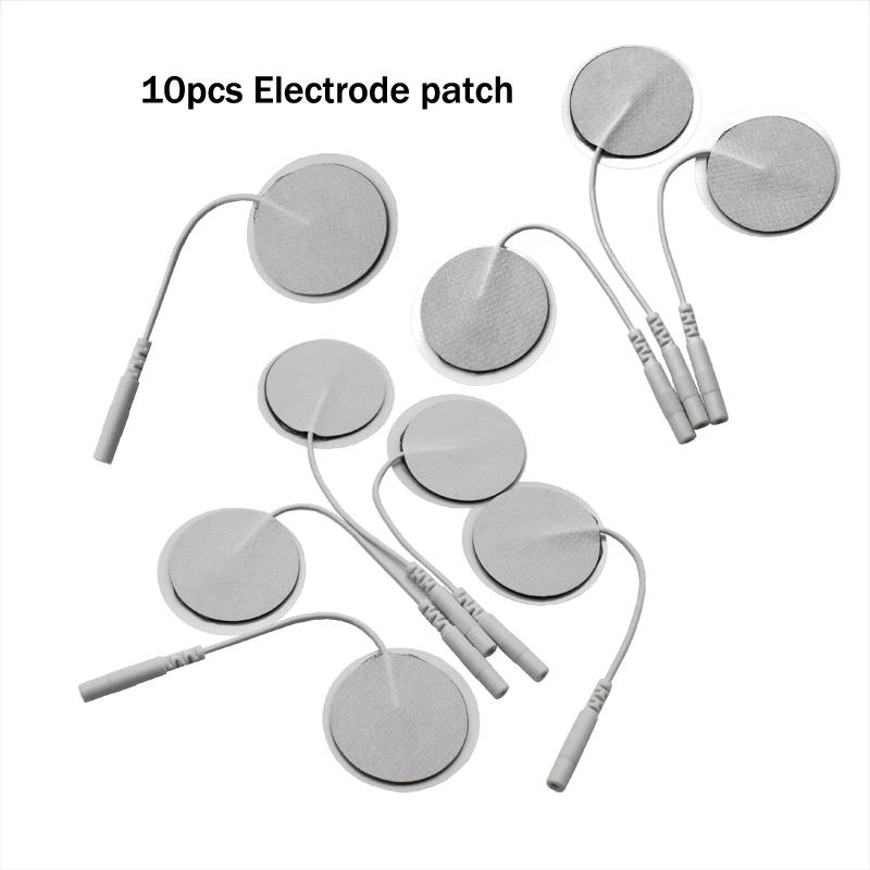 Electrode Pads 3.2cm Circular Sticker for Electric Digital Therapy Massager Machine Therapeutic Muscle Stimulator 10Pcs muscle stimulator electrode pads