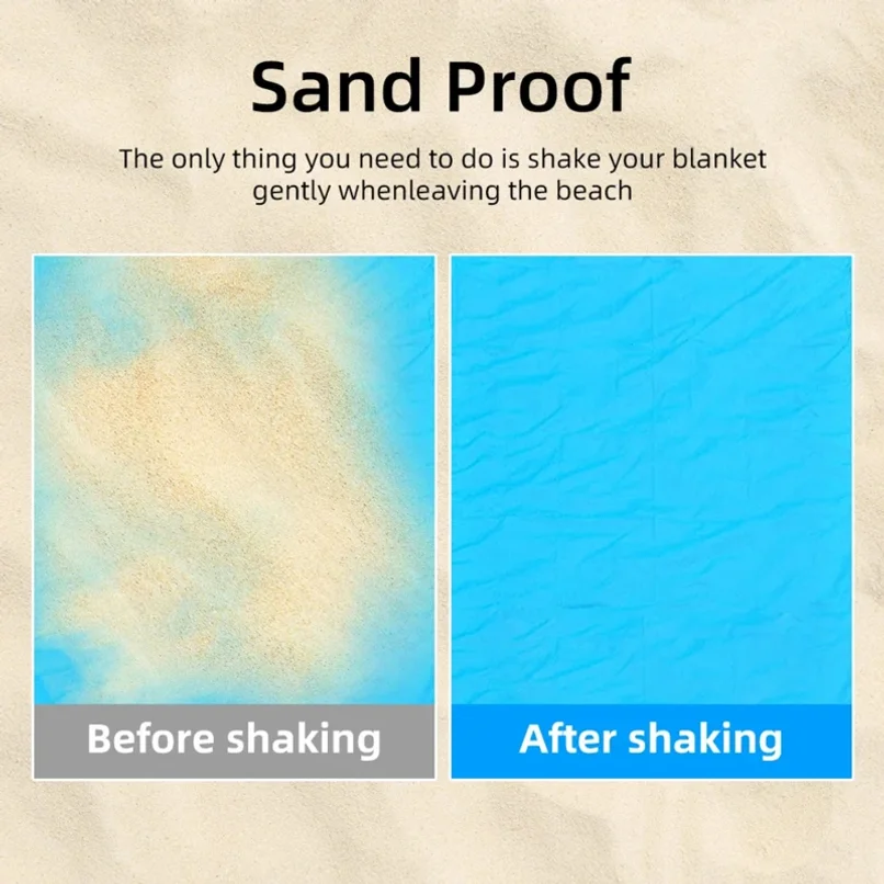 Waterproof Beach Mat Extra Large Outdoor Camping Mat Blanket Folding Sand Free Pocket Mattress Portable Lightweight Picnic Mats 3