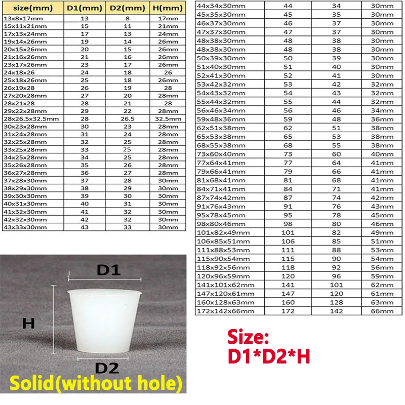 Conical Silicone Stopper With Hole/Solid Airlock Valve Silicone Plug Fermenter Cover Test Tube Tapered Brew Wine Bottle Stoppers