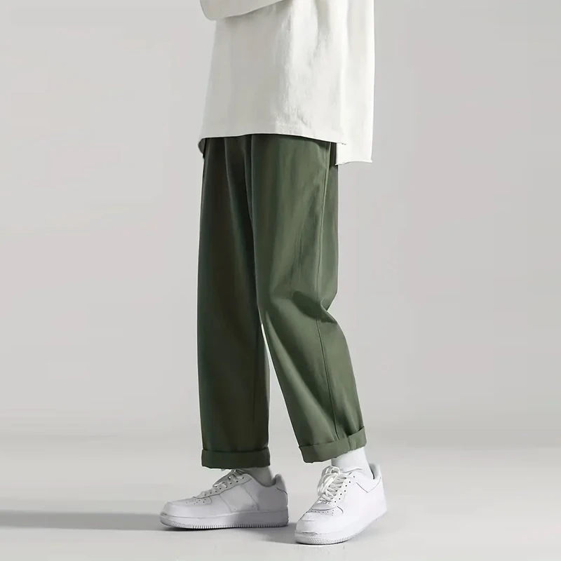 Men Cargo Pants Fashion Casual Straight Leg Loose Fit Trousers Outdoor