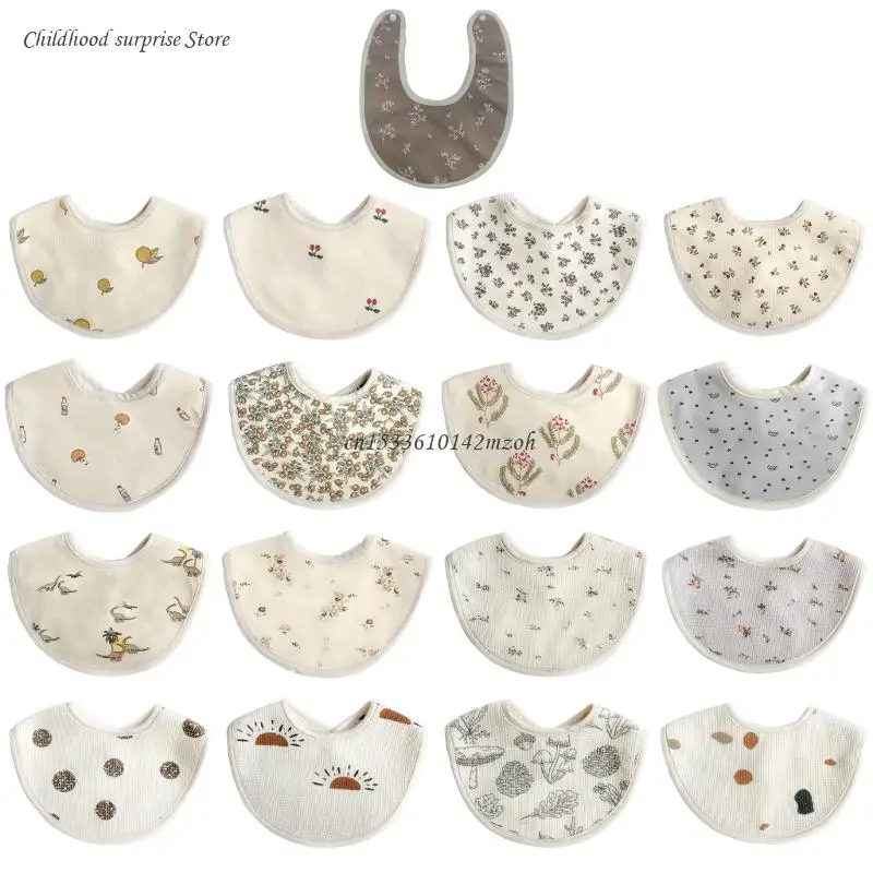 

Baby Bibs Soft Breathable Thick Drooling Bib Print Burp Cloth Bib Infant Teething Bibs Feeding Towel Nursing Dropship